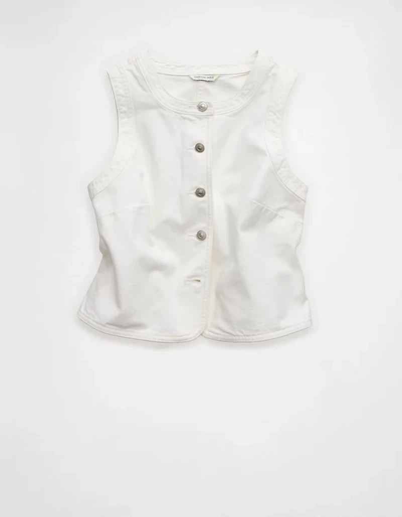 AE High-Neck Denim Vest