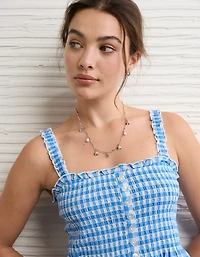 Débardeur boutonné à smocks AE