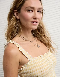 AE Smocked Button-Up Cami