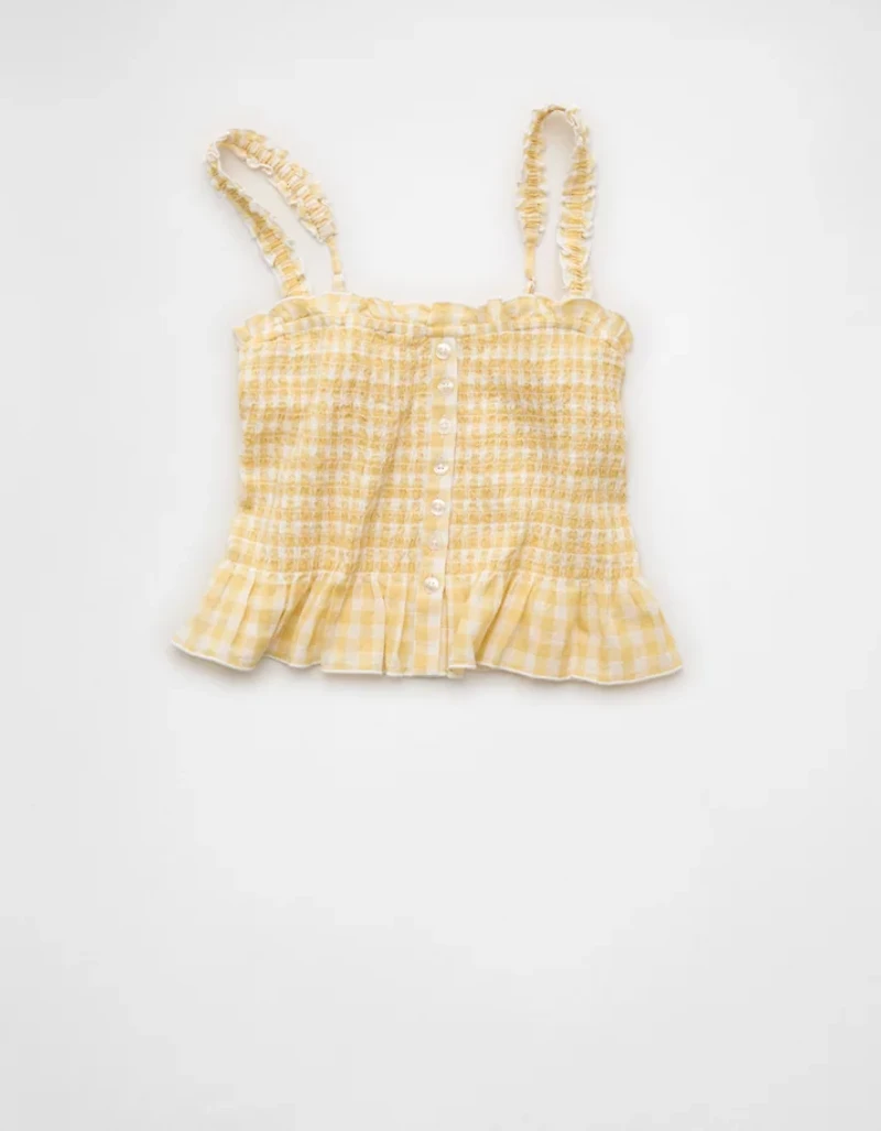 AE Smocked Button-Up Cami