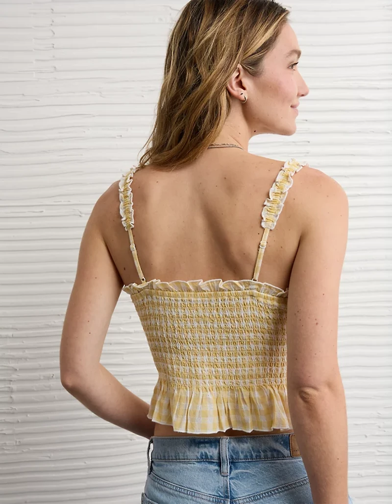 AE Smocked Button-Up Cami