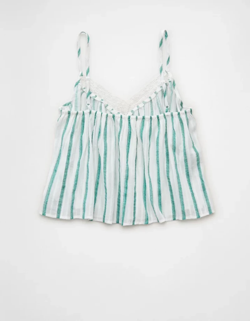 AE Cropped Lace-Trim Cami
