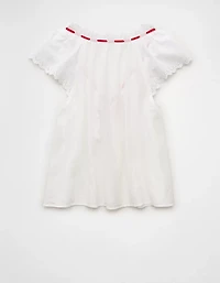 Blouse à manches courtes avec ruban AE