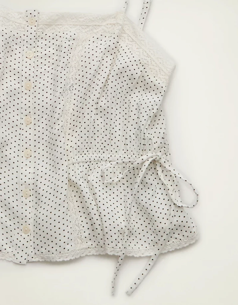 AE Tie-Waist Button-Up Cami