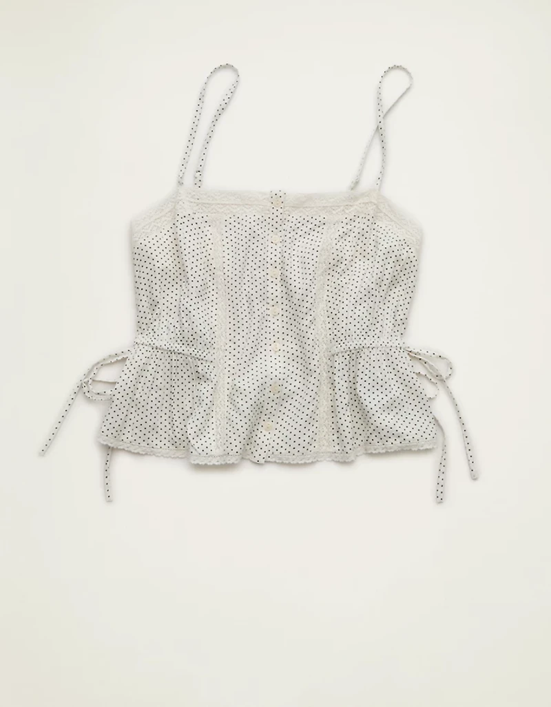 AE Tie-Waist Button-Up Cami