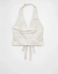 AE Denim Bow-Front Vest