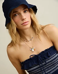 AE Tie-Front Smocked Tube Top