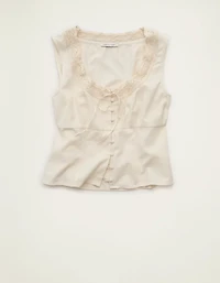 AE Lace-Trim Scoop Neck Tank