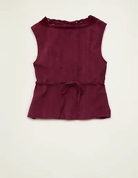 AE Lace-Trim Scoop Neck Tank
