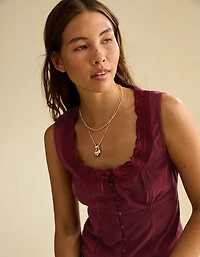 AE Lace-Trim Scoop Neck Tank