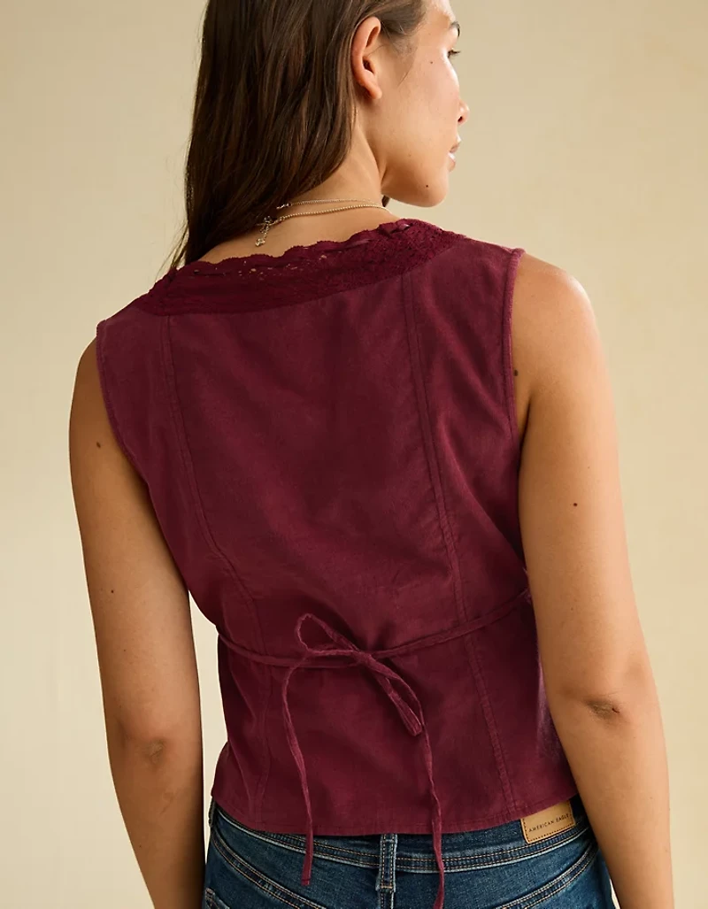 AE Lace-Trim Scoop Neck Tank