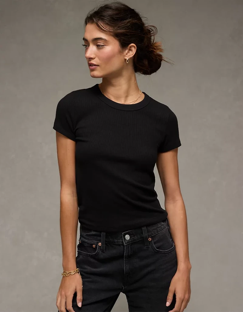 AE Waffle Hey Baby Tee