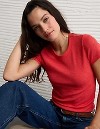 AE Waffle Hey Baby Tee