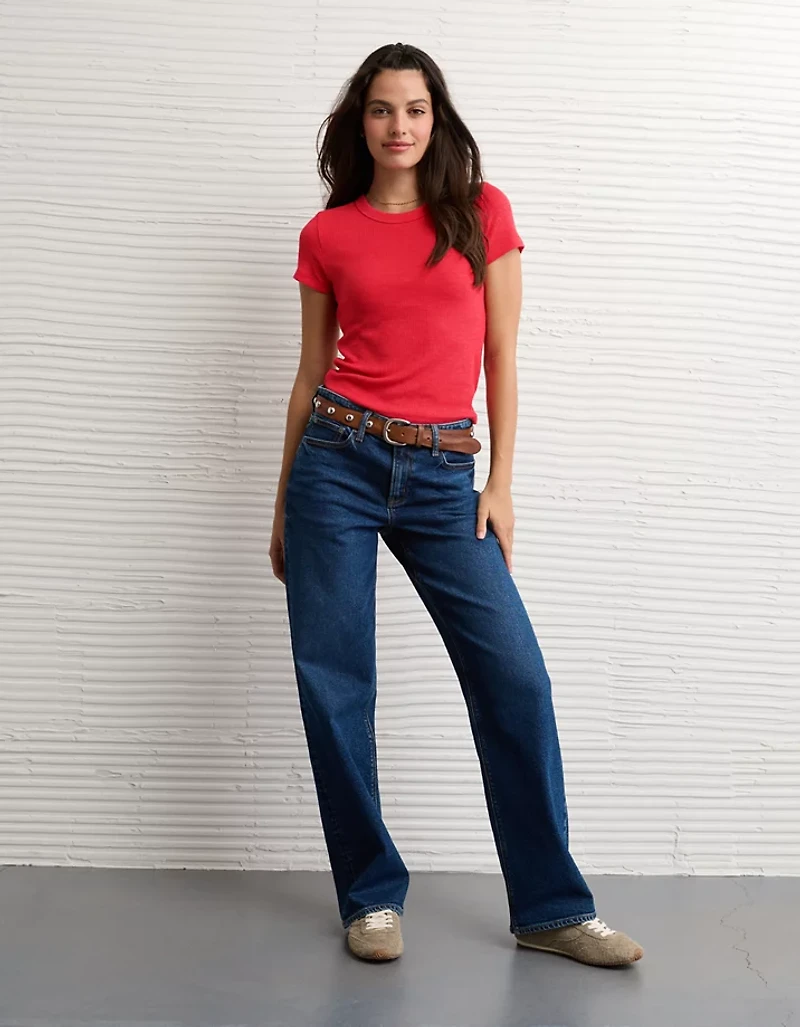 AE Waffle Hey Baby Tee