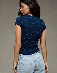 T-shirt en coton à flammé Hé bébé AE
