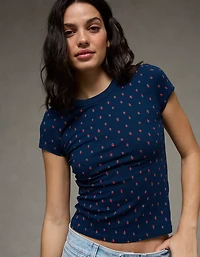 T-shirt en coton à flammé Hé bébé AE