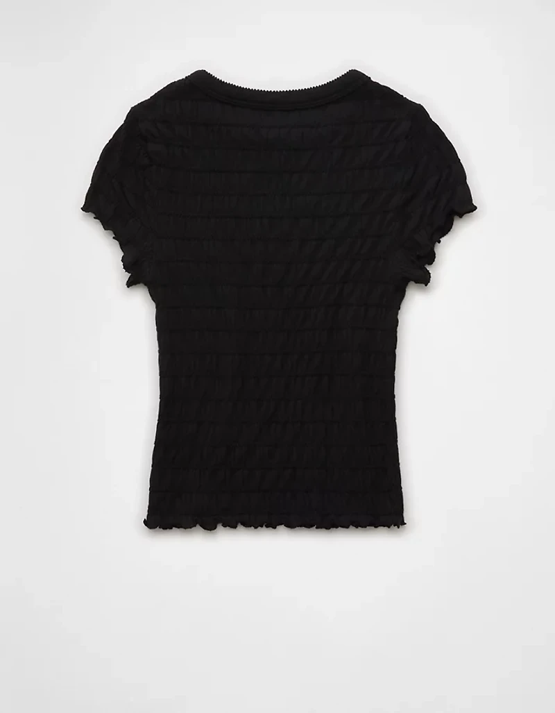AE Smocked Hey Baby Tee