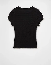 AE Smocked Hey Baby Tee