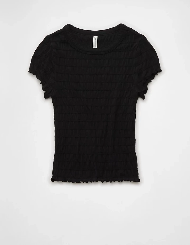 AE Smocked Hey Baby Tee