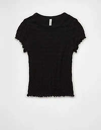 AE Smocked Hey Baby Tee