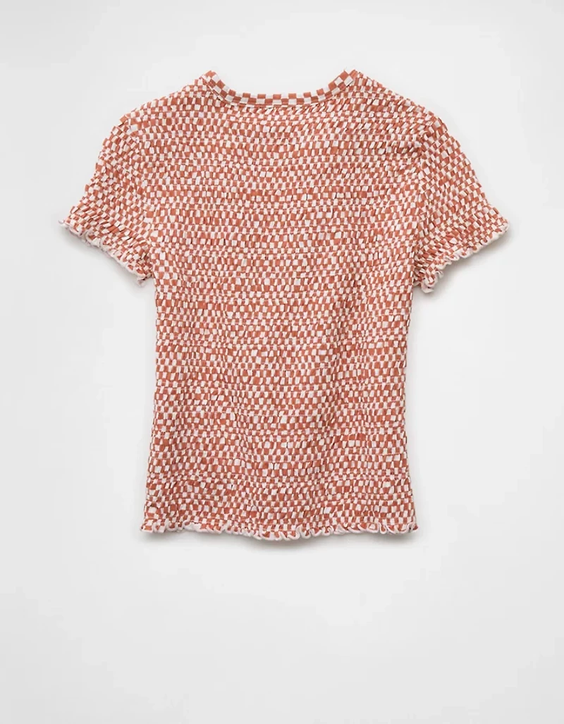 AE Smocked Hey Baby Tee