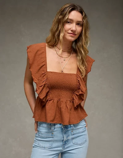 Chemise nuisette en tricot à manches évasées Vive le soleil AE