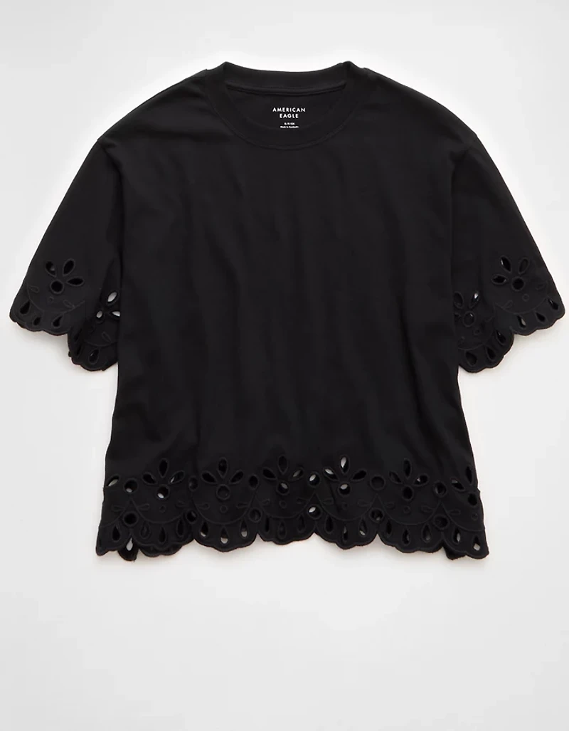 AE Boxy Eyelet T-Shirt