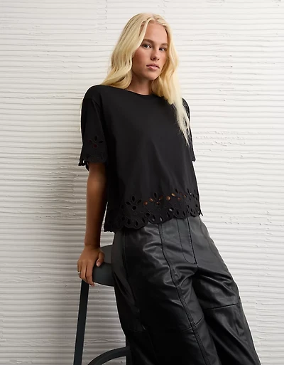 AE Boxy Eyelet T-Shirt