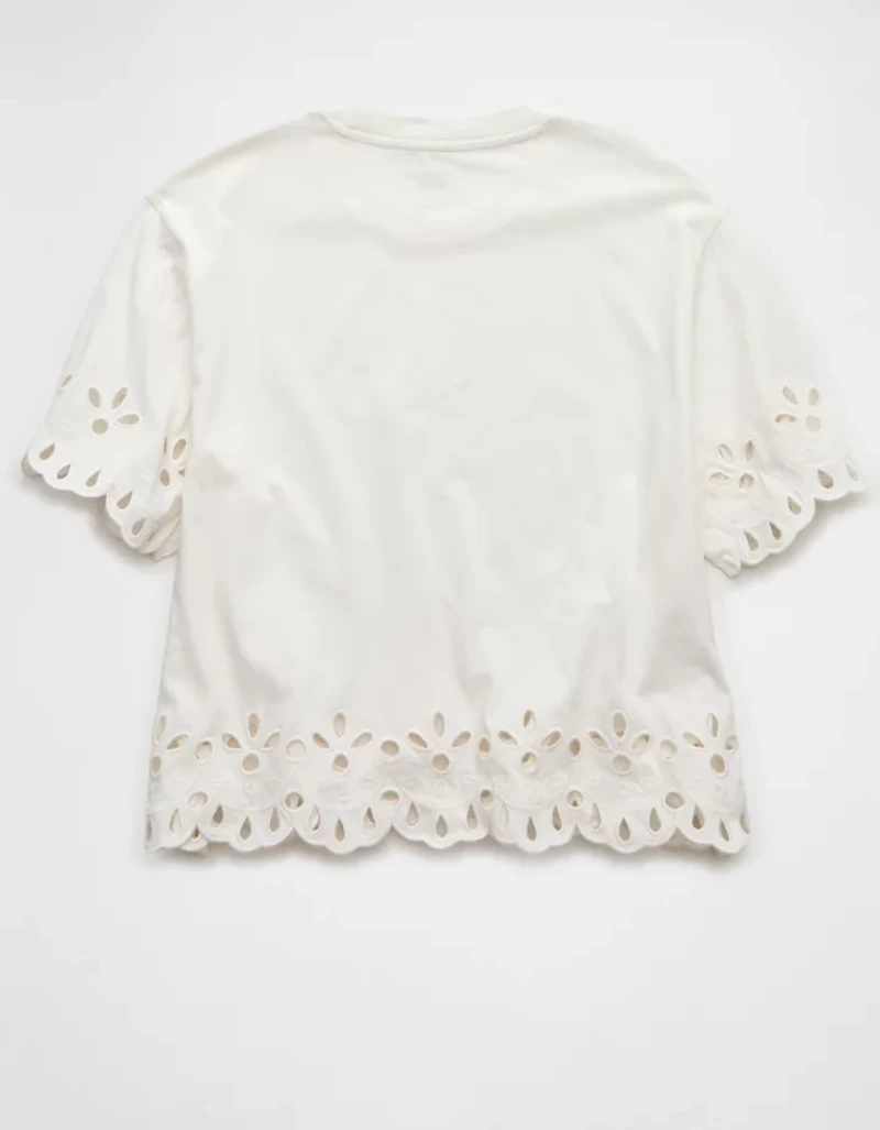 T-shirt droit à œillets AE