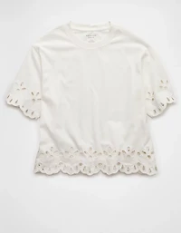 T-shirt droit à œillets AE