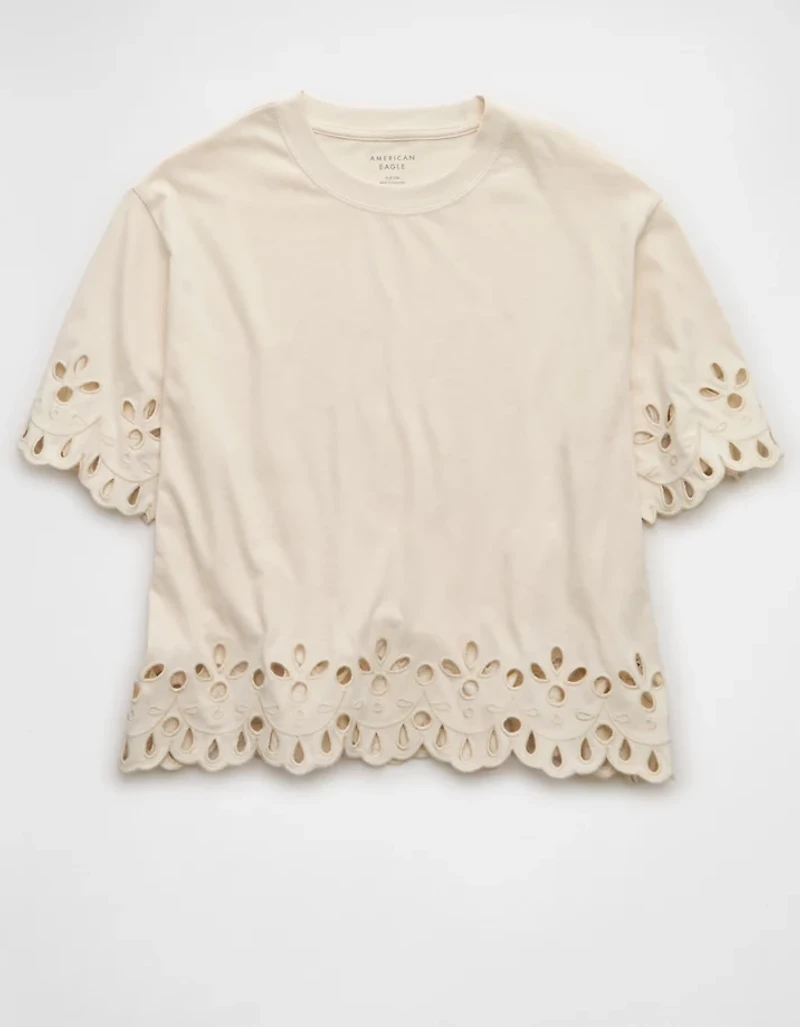 AE Boxy Eyelet T-Shirt