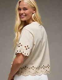 AE Boxy Eyelet T-Shirt