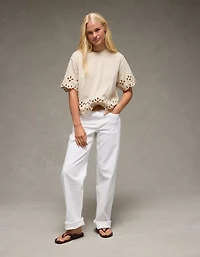AE Boxy Eyelet T-Shirt