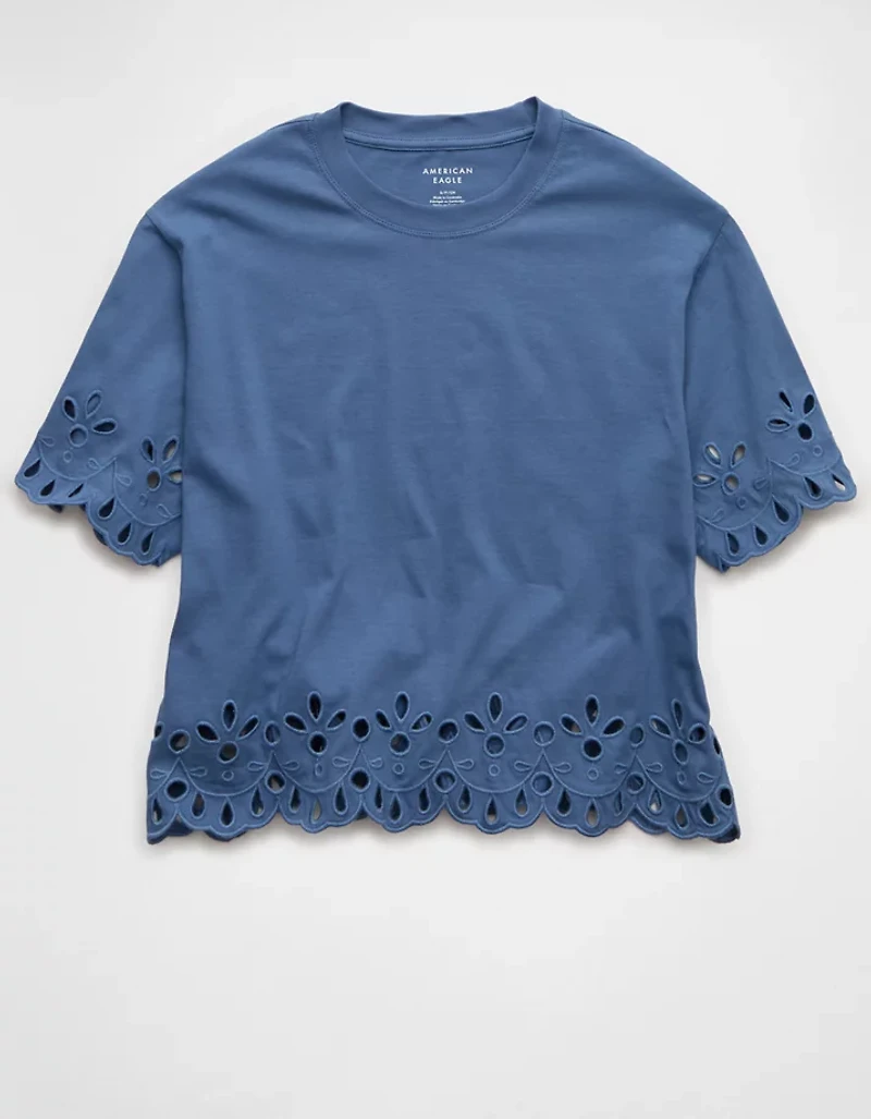 AE Boxy Eyelet T-Shirt