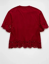 T-shirt droit à œillets AE