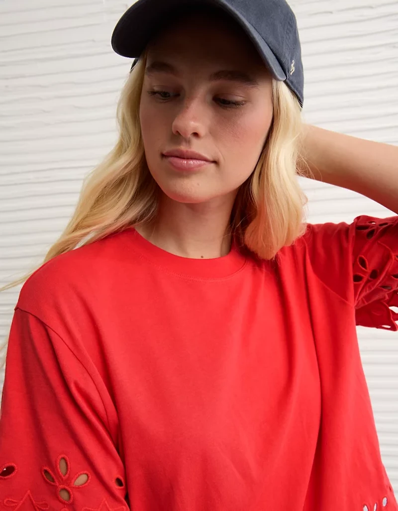 AE Boxy Eyelet T-Shirt
