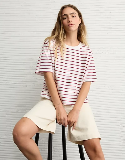 T-shirt droit rayé AE