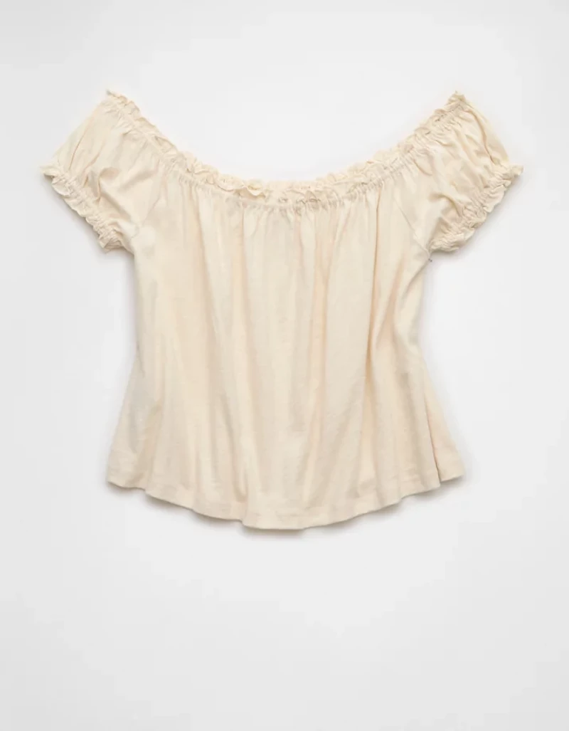 AE Sunchaser Knit Off The Shoulder Swing Top