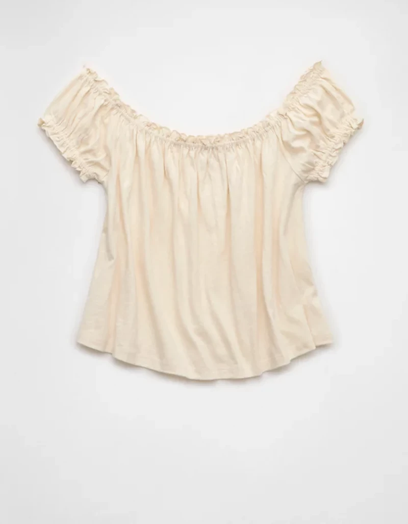 AE Sunchaser Knit Off The Shoulder Swing Top