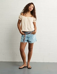 AE Sunchaser Knit Off The Shoulder Swing Top