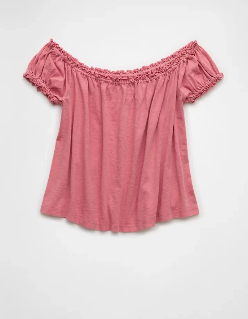 AE Sunchaser Knit Off The Shoulder Swing Top
