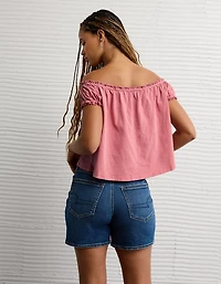 AE Sunchaser Knit Off The Shoulder Swing Top
