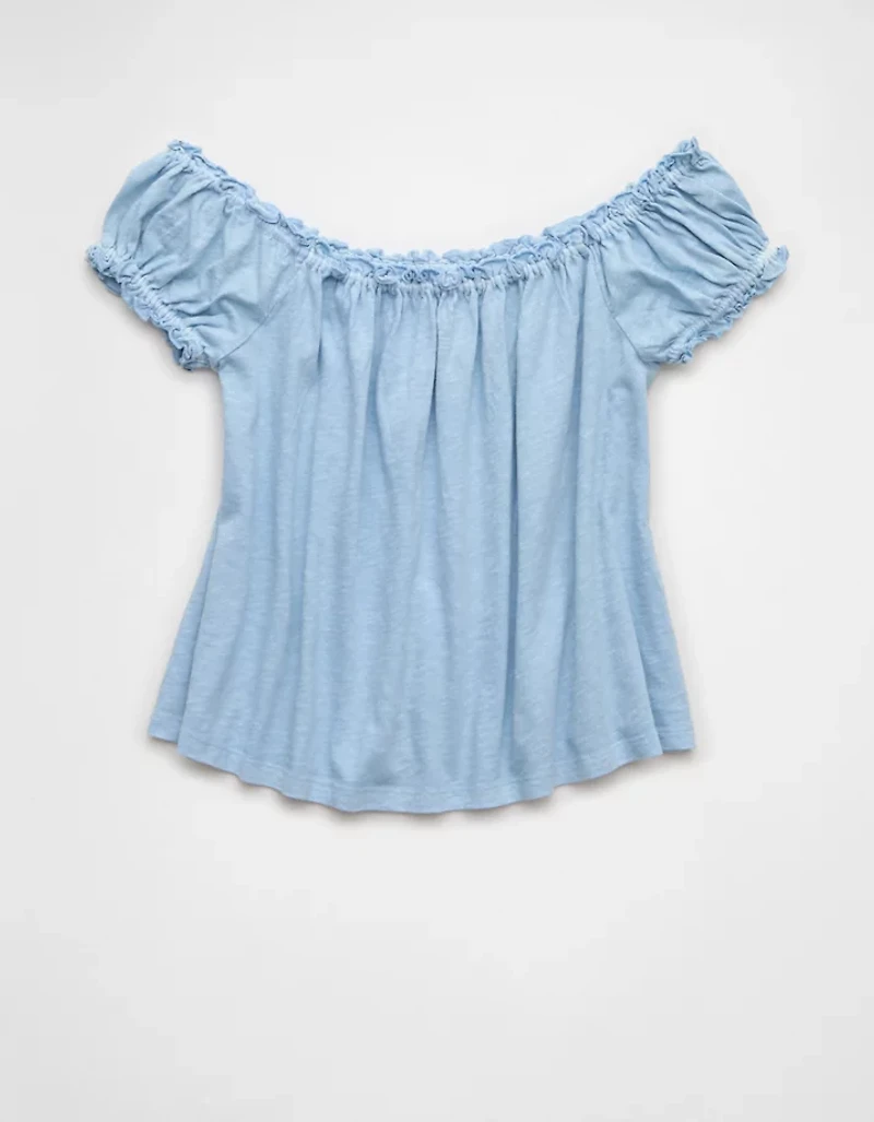 Haut évasé à épaules dénudées en tricot Vive le soleil AE