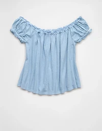 Haut évasé à épaules dénudées en tricot Vive le soleil AE
