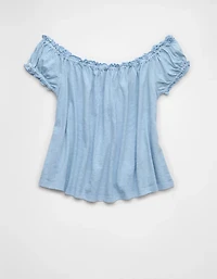 Haut évasé à épaules dénudées en tricot Vive le soleil AE