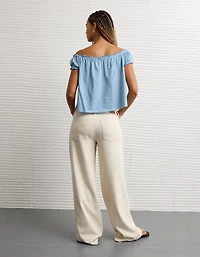 AE Sunchaser Knit Off The Shoulder Swing Top