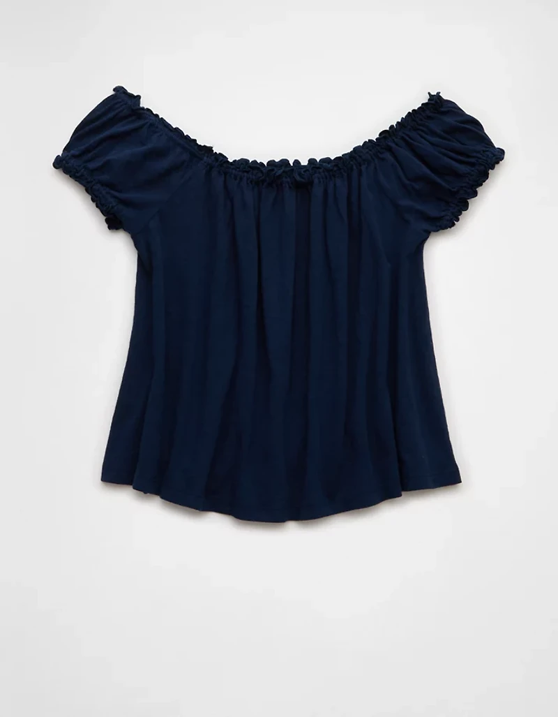 AE Sunchaser Knit Off The Shoulder Swing Top