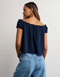 AE Sunchaser Knit Off The Shoulder Swing Top