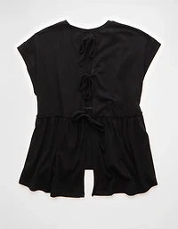 AE Sunchaser Knit Tie Back Babydoll T-Shirt