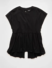 AE Sunchaser Knit Tie Back Babydoll T-Shirt